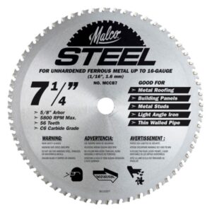Malco- MCCB7 Circular Saw Blade- 7.25”